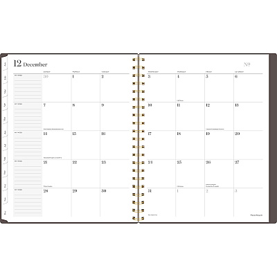 Cambridge Workstyle Monthly Poly Planner, Geometric Artwork, 11 x 8.5, Java Brown/Gold Cover, 12-Month (Jan to Dec): 2025 (160690004)