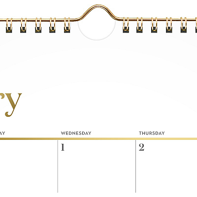 Cambridge WorkStyle Monthly Wall Calendar, 15 x 12, White/Gold Sheets, 12-Month (Jan to Dec): 2026 (1606707)