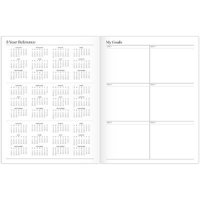 Cambridge Workstyle Monthly Stitched Planner, Geometric Artwork, 11 x 8.5, Seaside Blue/Gold Cover, 12-Month (Jan to Dec): 2025 (160609112)