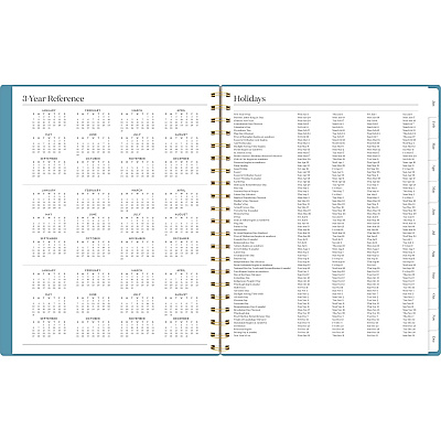 Cambridge Workstyle Weekly/Monthly Planner, Geometric Artwork, 11 x 9.38, Blue/Gold Cover, 12-Month (Jan to Dec): 2026 (160690512)