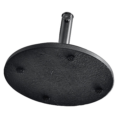 Global Industrial Umbrella Base, Round, Concrete, 33 lb Capacity, 18 x 18 x 13.5, Black (GBE695474)