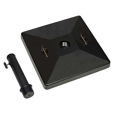 Global Industrial Umbrella Base, Square, Concrete, 88 lb Capacity, 20 x 20 x 15.75, Black (GBE695475)