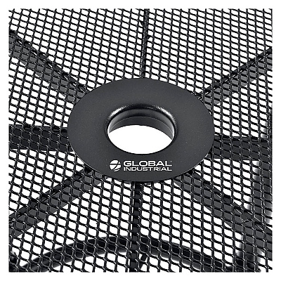 Global Industrial Interion Mesh Cafe Table and Chair Sets, Round, 36" Dia x 29"h, Black Top, Black Base/Legs (GBE695972)