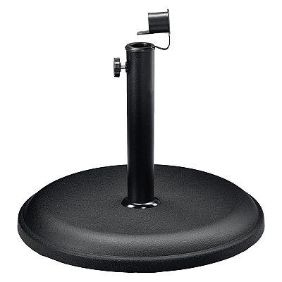 Global Industrial Umbrella Base, Round, Concrete, 33 lb Capacity, 18 x 18 x 13.5, Black (GBE695474)