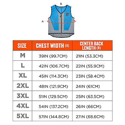 ergodyne Chill-Its 6667 Wet Evaporative PVA Cooling Vest with Zipper, PVA, 3X-Large, Blue (EGO12697)
