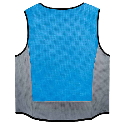 ergodyne Chill-Its 6667 Wet Evaporative PVA Cooling Vest with Zipper, PVA, 5X-Large, Blue (EGO12707)
