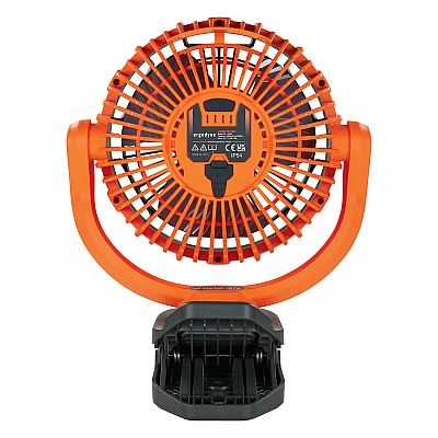 ergodyne Chill-Its 6090 Rechargeable Portable Jobsite Fan, 9.5, Orange/Black (EGO12800)