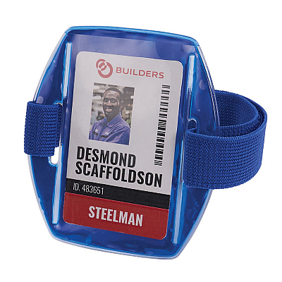 ergodyne Squids 3386 Arm Band ID/Badge Holder, Vertical, Blue 3.75 x 4.25 Holder, 2.5 x 4 Insert (EGO19957)