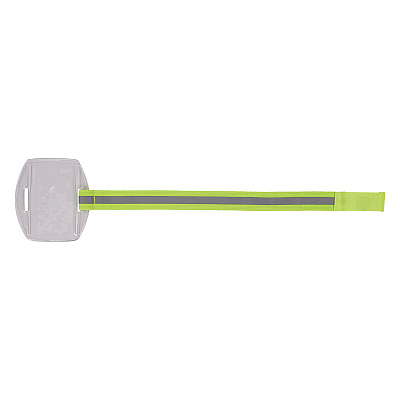 ergodyne Squids 3386 Arm Band ID/Badge Holder, Vertical, Hi-Vis Lime, 3.75 x 4.25 Holder, 2.5 x 4 Insert, 10/Pack (EGO19974)