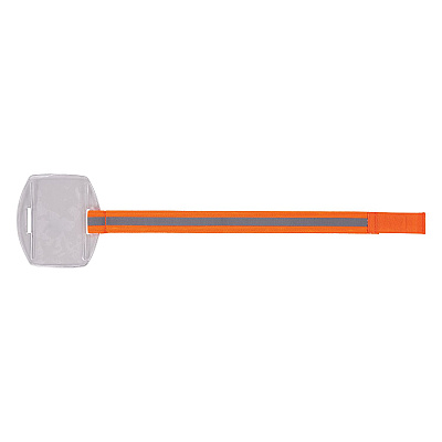 ergodyne Squids 3386 Arm Band ID/Badge Holder, Vertical, Hi-Vis Orange, 3.75 x 4.25 Holder, 2.5 x 4 Insert, 10/Pack (EGO19976)