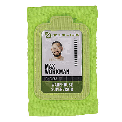 ergodyne Squids 3388 Wrist ID/Badge Holder, Vertical, Lime, 3.5 x 5.5 Holder, 2.75 x 3.75 Insert (EGO19962)