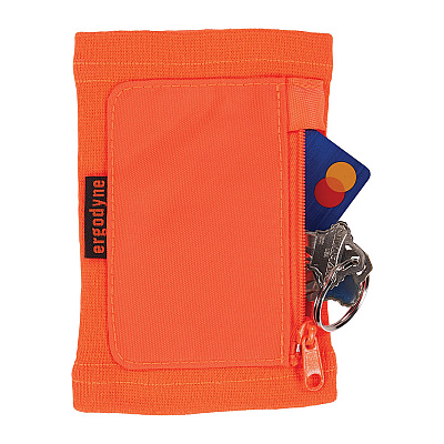ergodyne Squids 3388 Wrist ID/Badge Holder, Vertical, Orange, 3.5 x 5.5 Holder, 2.75 x 3.75 Insert (EGO19961)