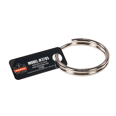 ergodyne Squids 3785 Split Ring Tool Attachment, 2 lb Max Working Capacity, 1.5" dia, Silver, 10/Pack (EGO19786)