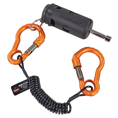 ergodyne Squids 3745 Tool Grip and Tether Attachment Point, 1 lb Max Working Capacity, 5.5" Long, Black, 2/Pack (EGO19747)