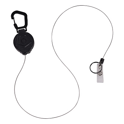ergodyne Squids 3391 ID/Badge Reel, Extends 32", Black (EGO19968)