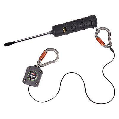 ergodyne Squids 3745 Tool Grip and Tether Attachment Point, 1 lb Max Working Capacity, 5.5" Long, Black, 2/Pack (EGO19747)