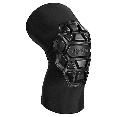 ergodyne ProFlex 550 Padded Knee Sleeves with 3-Layer Foam Cap, Slip-On, X-Large+, Black, Pair (EGO18553)