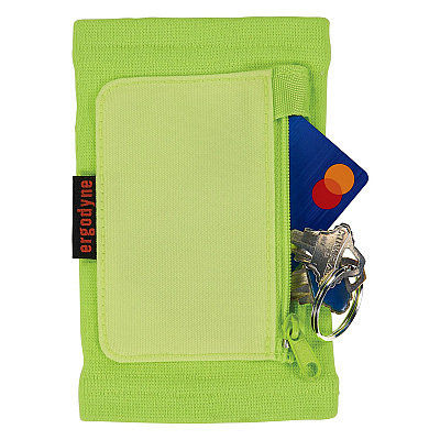 ergodyne Squids 3388 Wrist ID/Badge Holder, Vertical, Lime, 3.5 x 5.5 Holder, 2.75 x 3.75 Insert (EGO19962)