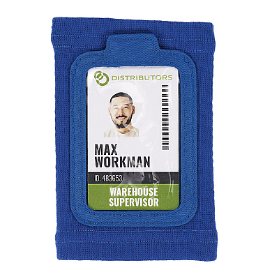 ergodyne Squids 3388 Wrist ID/Badge Holder, Vertical, Blue, 3.5 x 5.5 Holder, 2.75 x 3.75 Insert (EGO19963)