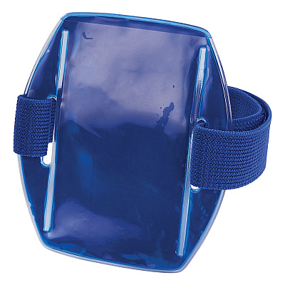 ergodyne Squids 3386 Arm Band ID/Badge Holder, Vertical, Blue, 3.75 x 4.25 Holder, 2.5 x 4 Insert, 10/Pack (EGO19971)