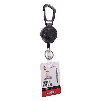 ergodyne Squids 3391 ID/Badge Reel, Extends 32", Black (EGO19968)