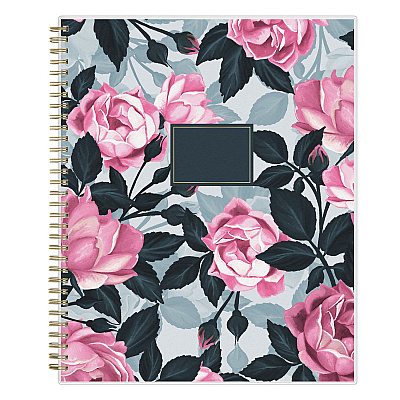 Blue Sky Roosevelt Pink Academic Weekly/Monthly Planner, Floral Artwork, 11" x 8.5", Pink/Gray Cover, 12-Month (July-June): 2025-2026 (128691)