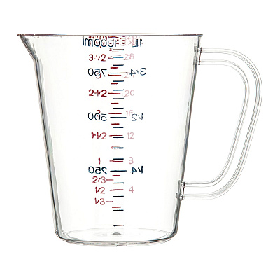 Carlisle Commercial Measuring Cup, 1 qt, Clear (CFS4314307)
