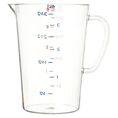 Carlisle Commercial Measuring Cup, 1 gal, Clear (CFS4314507)
