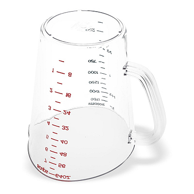 Carlisle Commercial Measuring Cup, 0.5 gal, Clear (CFS4314407)