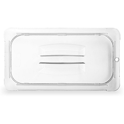 Carlisle StorPlus Polycarbonate Handled Universal Lid, 10.38 x 12.75 x 0.88, Clear, Plastic (CFS10230U07)