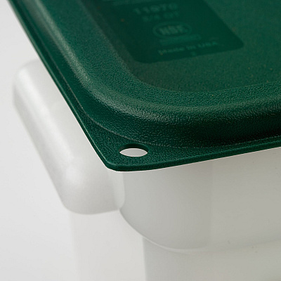 Carlisle Squares Food Storage Container Lid, 7.31 x 7.31 x 0.63, Forest Green, Plastic (CFS1197008)