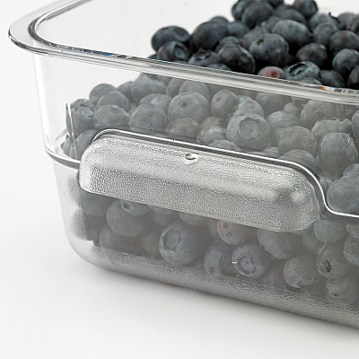 Carlisle Squares Polycarbonate Food Storage Container, 2 qt,  7.13 x 7.13 x  3.8, Clear, Plastic (CFS1195007)