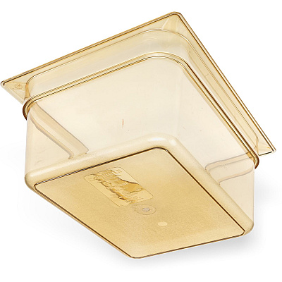 Carlisle StorPlus High Heat Food Pan, 8.7 qt, 10.38 x 12.75 x 6, Amber, Plastic (CFS10422B13)