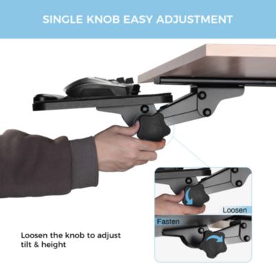 Eureka Adjustable Keyboard Tray, Black (EKAAKB02)