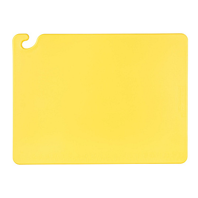 San Jamar Cut-N-Carry Color Cutting Board with Molded-In Ruler, Assorted Colors, 6/Pack (SJMCB1824KC)