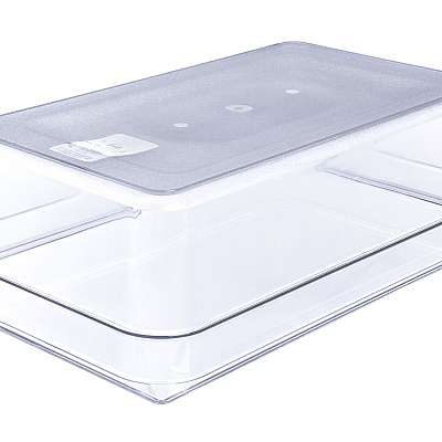 Carlisle StorPlus Polycarbonate Food Pan, 19.4 qt, 12.5 x 20.75 x 6, Clear, Plastic (CFS10202B07)