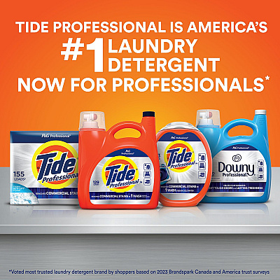 Tide Professional Commercial Liquid Laundry Detergent, 105 oz Pour Bottle, 4/Carton (PGC14116)