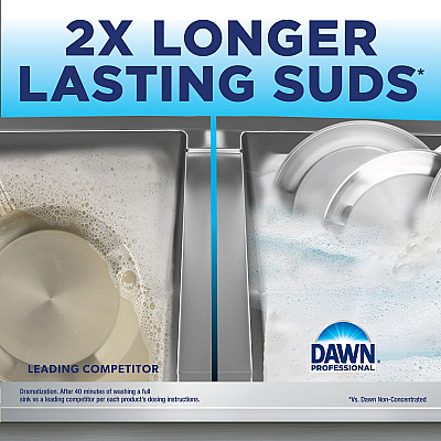 Dawn Professional Manual Pot and Pan Dish Detergent with Pump, Original Scent, (1) Pump and (2) 1 gal Bottles/Carton (PGC15260)
