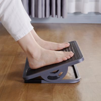 Eureka Adjustable Ergonomic Footrest, 15.38 x 11.81 x 3.32 to 5.19, Black/Gray (EKADSN03048)