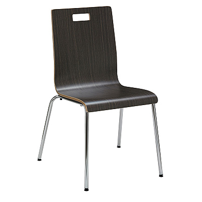 KFI Studios Pedestal Table with Four Espresso Jive Series Chairs, Round, 36" Dia x 29h, Crisp Linen (KFI810389024944)