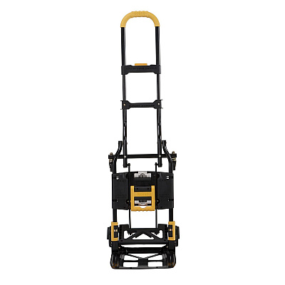 COSCO 2-in-1 Folding Hand Truck, 300 lb Capacity, 17" x 30.5" x 33.5", Black/Yellow (CSC12225YGB1E)