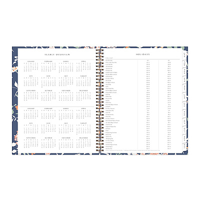 Blue Sky One Tree Planted Effie Weekly/Monthly Planner, Floral Artwork, 11" x 8.5", Blue/Peach/Green Cover, 12-Month (Jan-Dec): 2026 (138325)