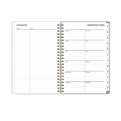 Blue Sky Tula Weekly/Monthly Planner, Floral Artwork, 8" x 5", Purple/Pink/White Cover, 12-Month (Jan to Dec): 2026 (143974)
