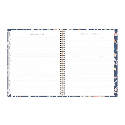 Blue Sky One Tree Planted Effie Weekly/Monthly Planner, Floral Artwork, 11" x 8.5", Blue/Peach/Green Cover, 12-Month (Jan-Dec): 2026 (138325)