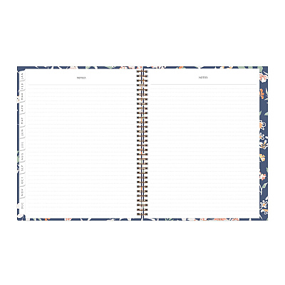 Blue Sky One Tree Planted Effie Weekly/Monthly Planner, Floral Artwork, 11" x 8.5", Blue/Peach/Green Cover, 12-Month (Jan-Dec): 2026 (138325)