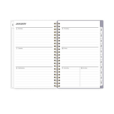 Blue Sky Tula Weekly/Monthly Planner, Floral Artwork, 8" x 5", Purple/Pink/White Cover, 12-Month (Jan to Dec): 2026 (143974)