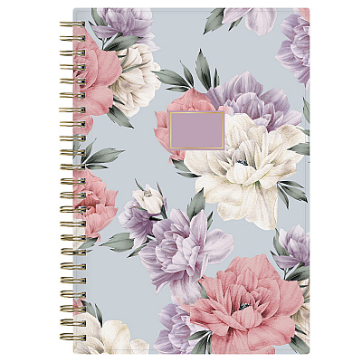Blue Sky Tula Weekly/Monthly Planner, Floral Artwork, 8" x 5", Purple/Pink/White Cover, 12-Month (Jan to Dec): 2026 (143974)