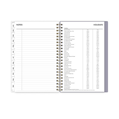 Blue Sky Tula Weekly/Monthly Planner, Floral Artwork, 8" x 5", Purple/Pink/White Cover, 12-Month (Jan to Dec): 2026 (143974)