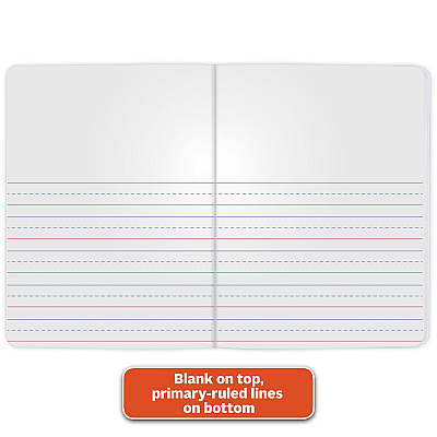 Mead Primary Journal Half Page Ruled, Blue Marble Cover, Primary Rule, (100) 9.75 x 7.5 Sheets (MEA9554)