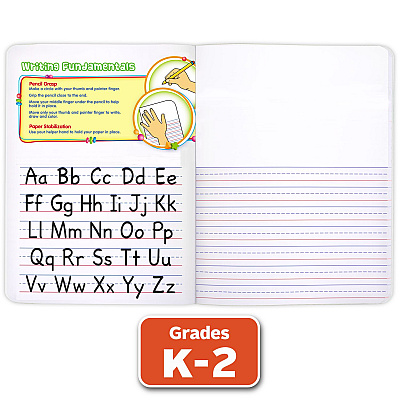 Mead Primary Journal Half Page Ruled, Blue Marble Cover, Primary Rule, (100) 9.75 x 7.5 Sheets (MEA9554)